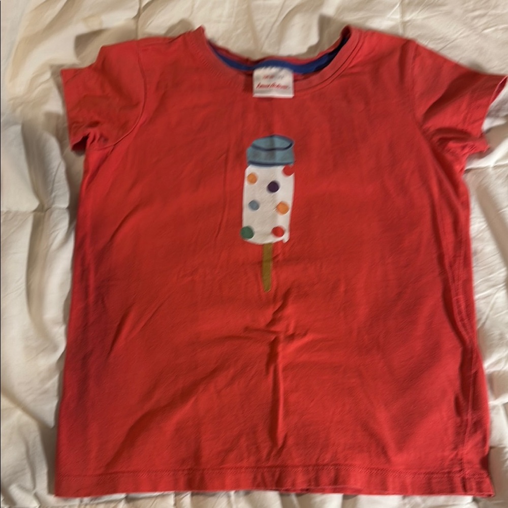 Hanna Andersson Red Tee with Polka Dot Popsicle